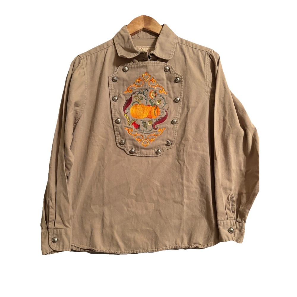 Scully Western M‎ Long-Sleeve Button-Down Shirt Western Pumpkin Renaissance Fall